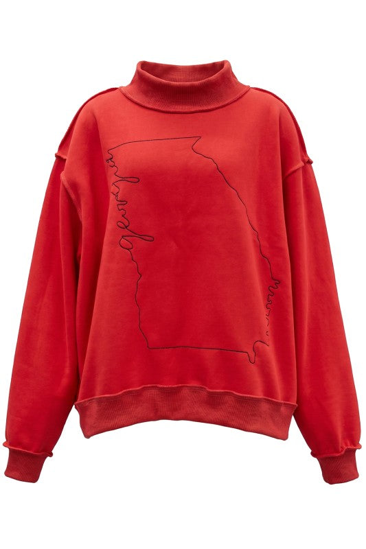 Georgia Embroidered Sweatshirt