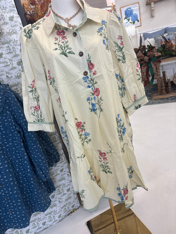 Plus size cream dress
