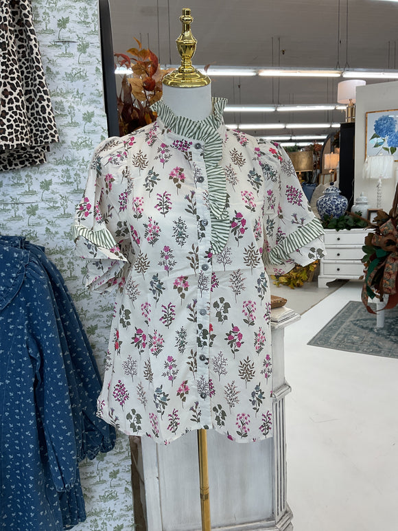 Cream Floral Shirt