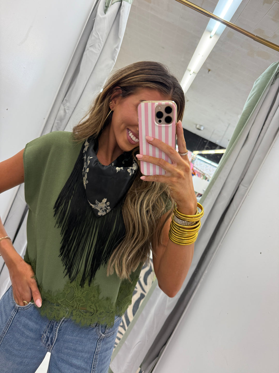 The Midnight Garden Fringe Scarf | HART DESIGNS