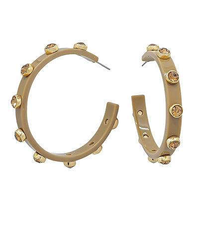 Crystal Accent Hoops