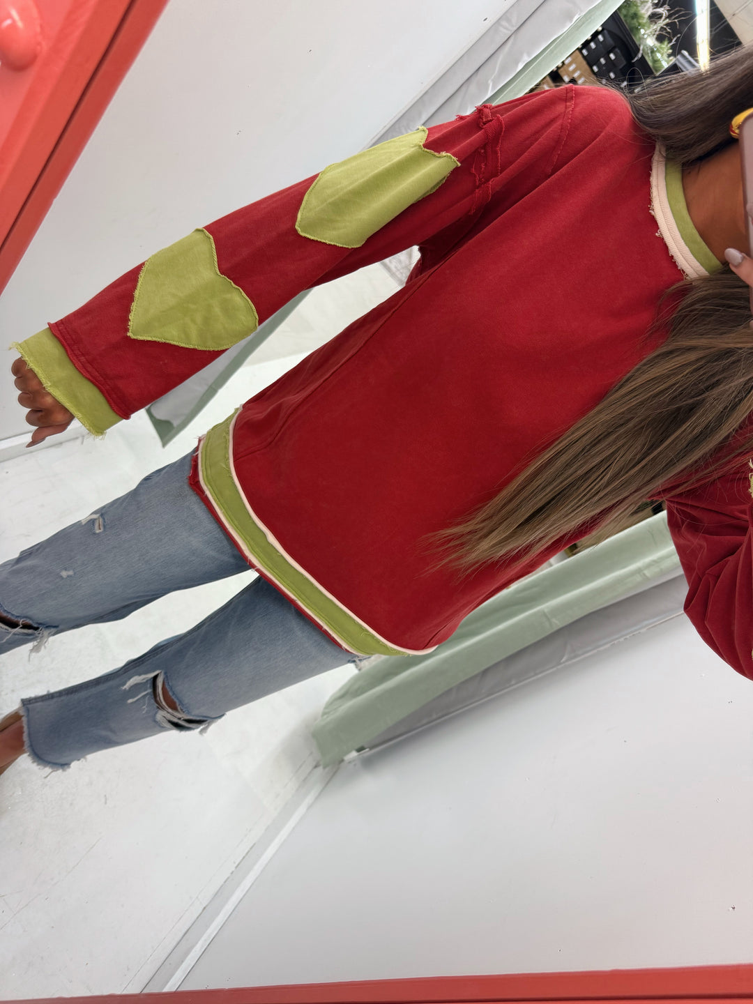 Red green sweatshirt