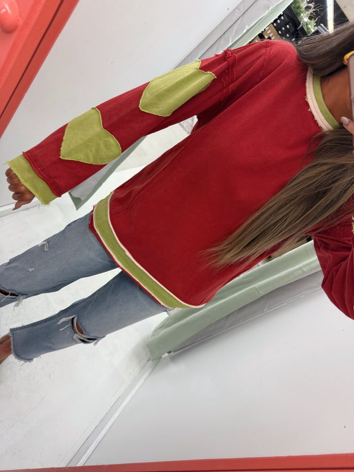 Red green sweatshirt