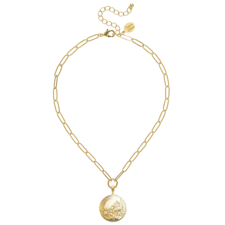 Tobacco Leaf Paperclip Necklace | Susan Shaw