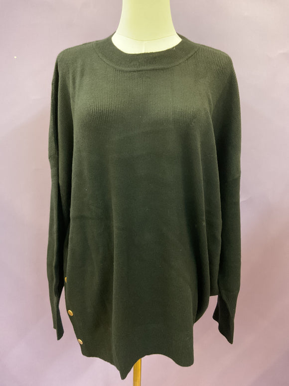 Black Button Sweater