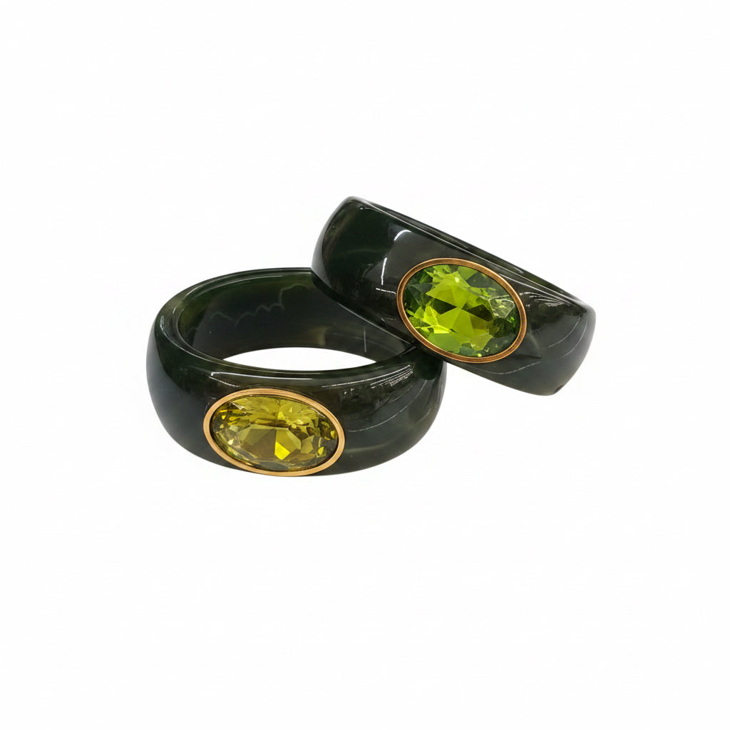 The Olive Jewel Bangle Bracelet | HART DESIGNS