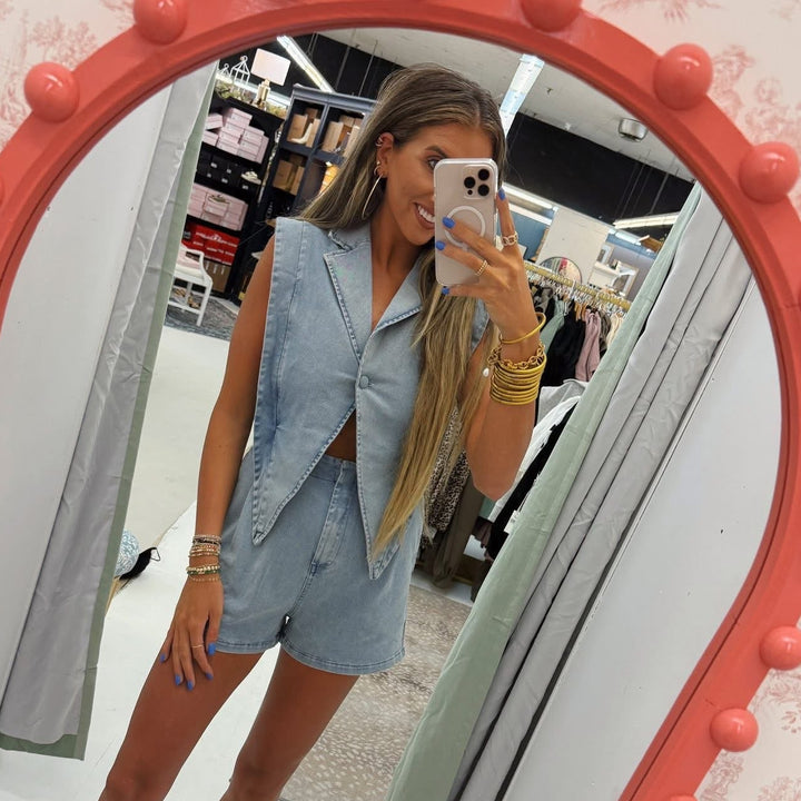 Cool Girl Denim Romper