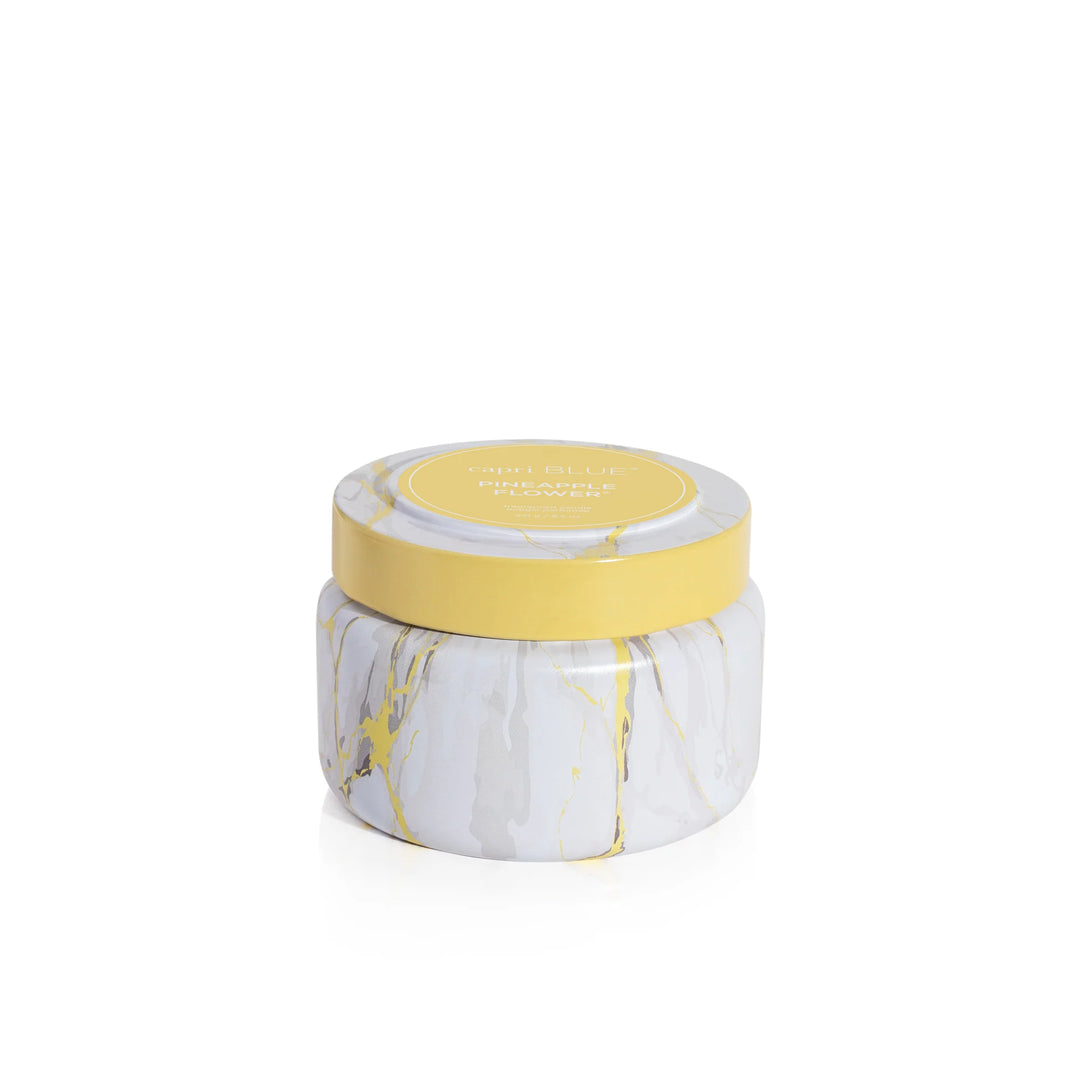 Pineapple Flower Marble Travel Tin