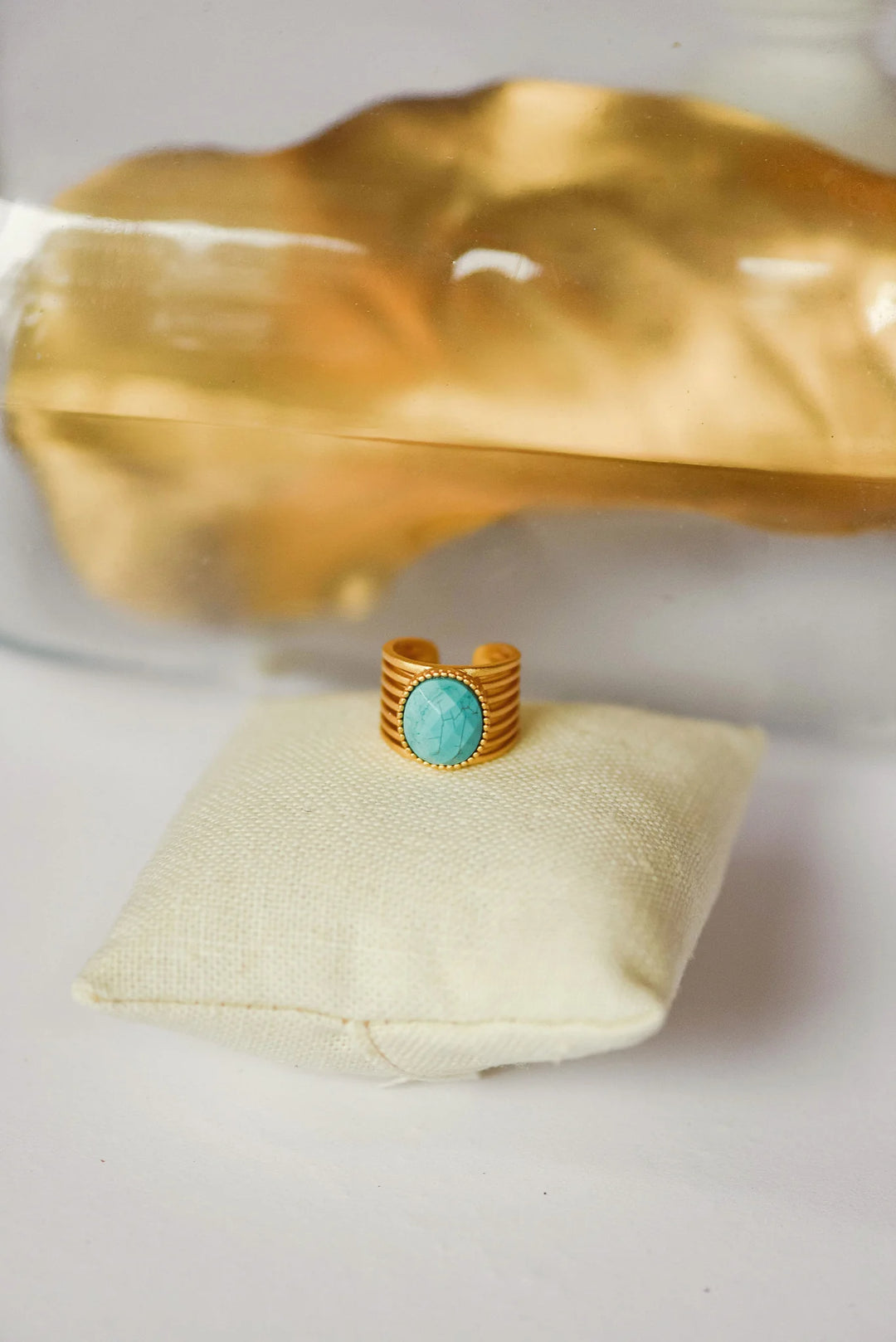 Oval Statement Ring in Turquoise | TATUM JAMES DESIGNS