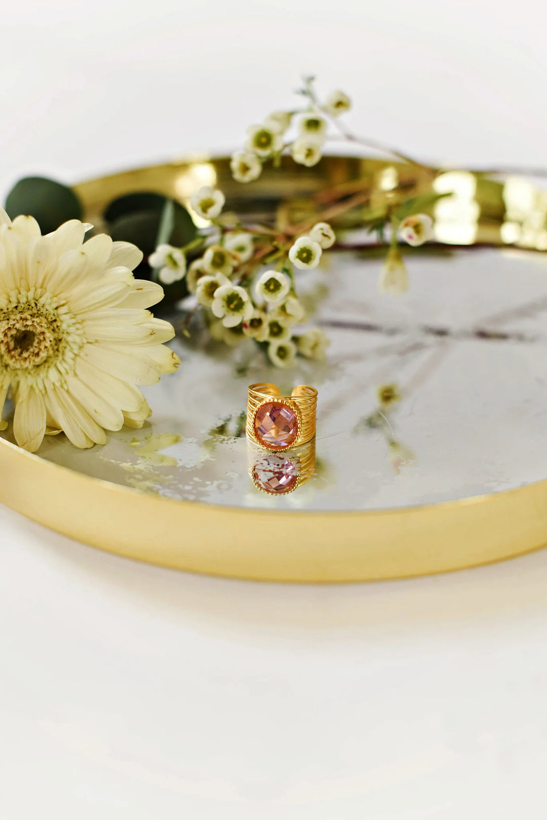 Oval Statement Ring in Pink | TATUM JAMES DESIGNS