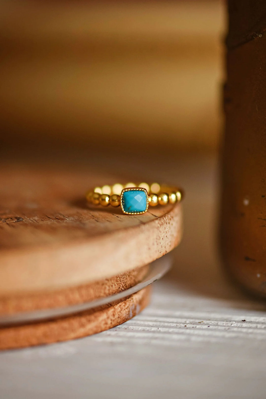 Turquoise Square Stone Ring | TATUM JAMES DESIGNS