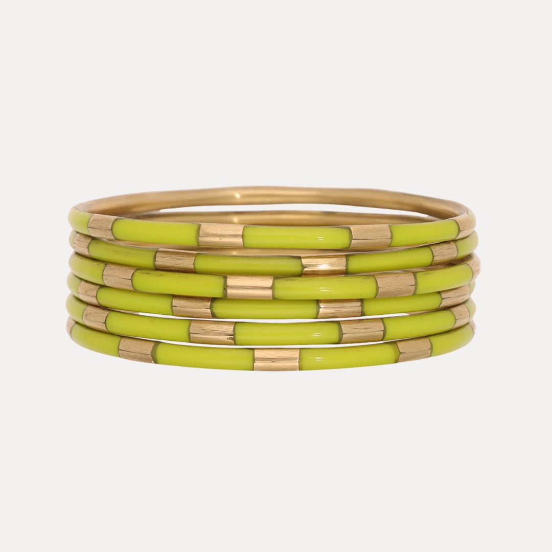 WASABI VEDA BANGLES - SET OF 6