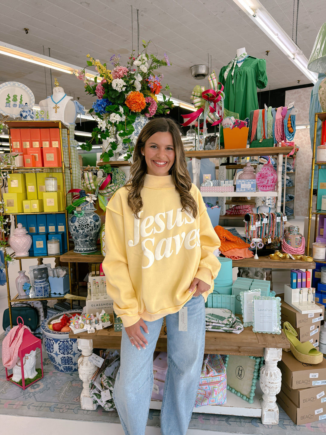 ‘Jesus Saves’ Mock Neck
