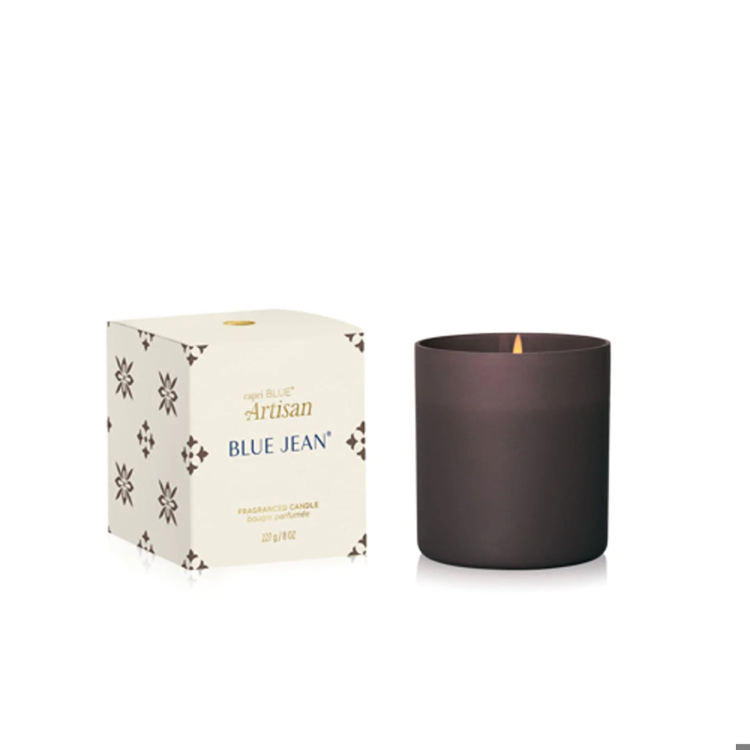 CAPRI BLUE BLUE JEAN ARTISAN TERRAZZA VELLUTO BOXED TUMBLER CANDLE