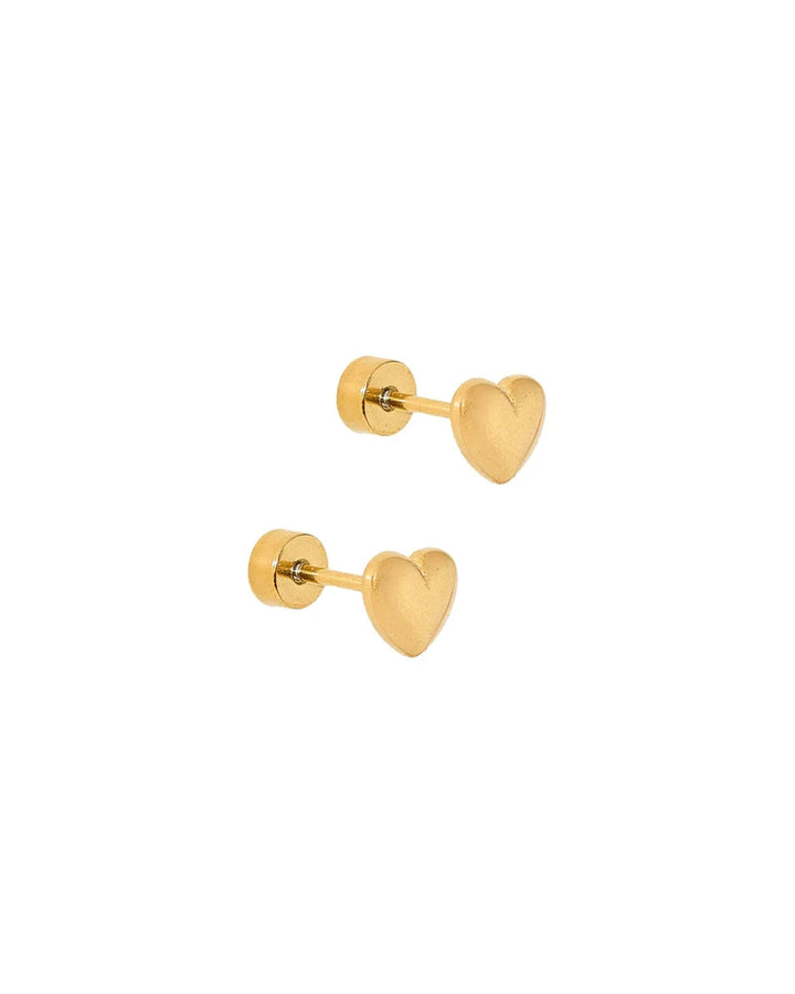 Screwback Stud Earrings - Hadley Gold