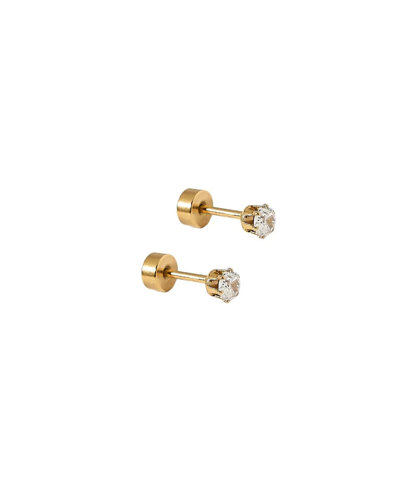 Screwback Stud Earrings - Helen Gold