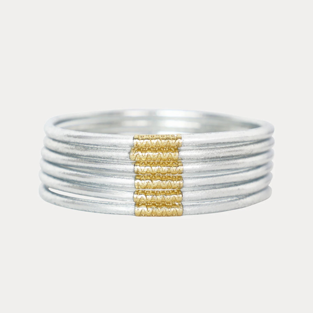 SILVER LUMINE ALL WEATHER BANGLES® (SET OF 6)