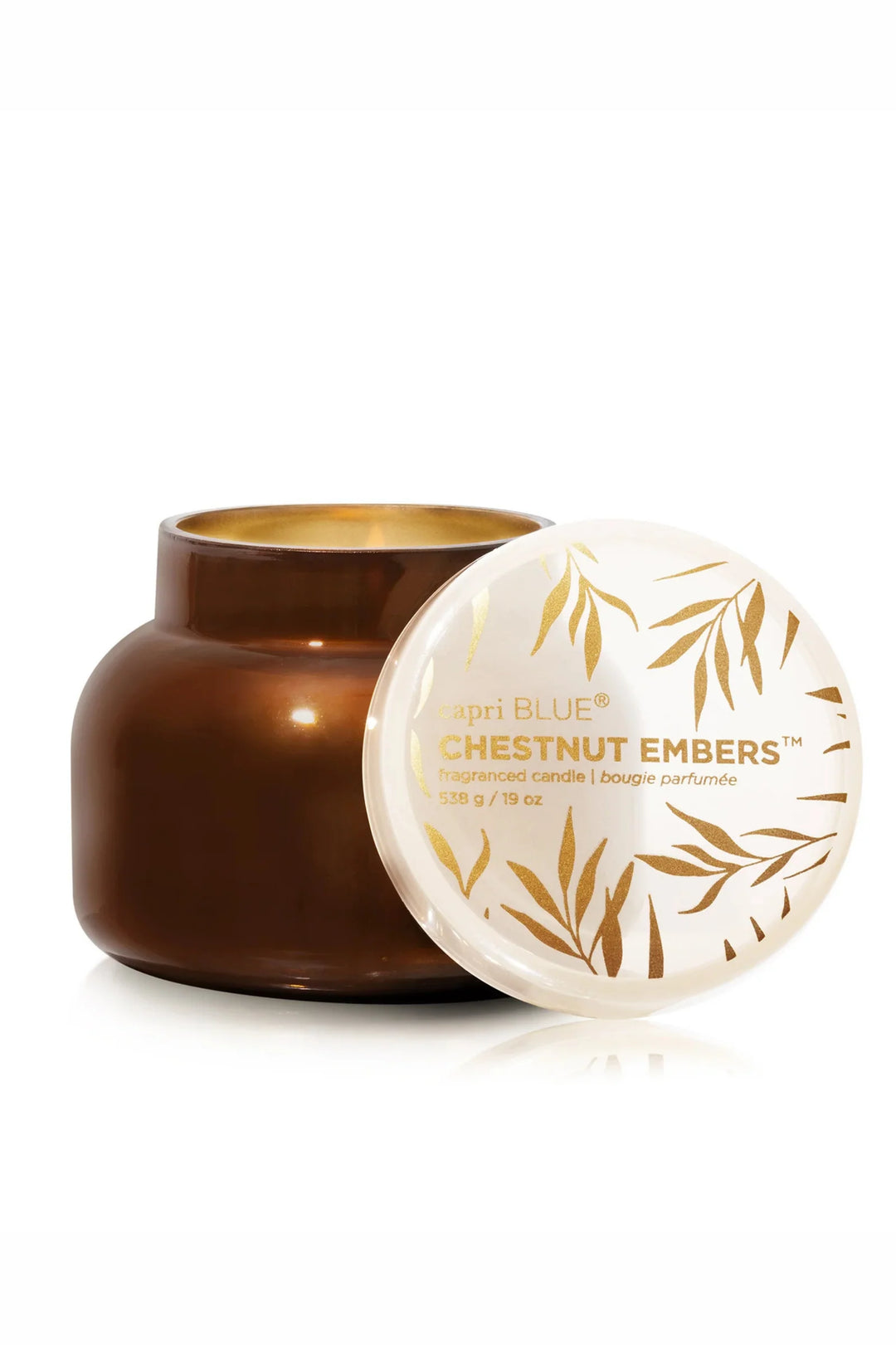 CAPRI BLUE - AUTUMN GLOW CHESTNUT EMBERS SIGNATURE CANDLE, 19 OZ