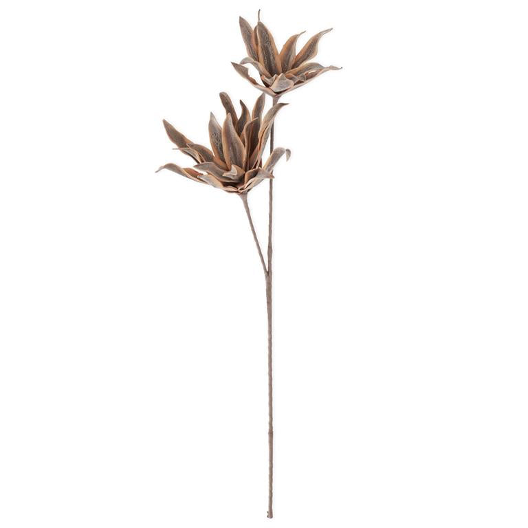 43 Inch Orange &amp; Tan Double Bloom Eva Stem