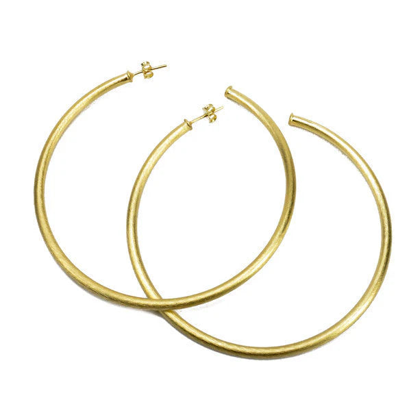 Sheila Fajl | Stella Hoops - Brushed 18K Gold Plated