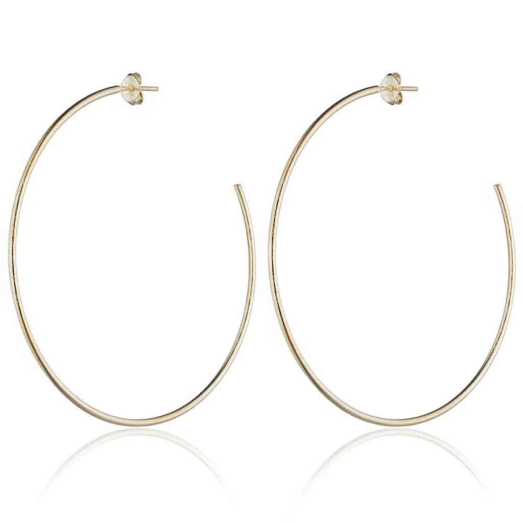 Sheila Fajl | Jillian Hoops- Brushed 18K Gold Plated