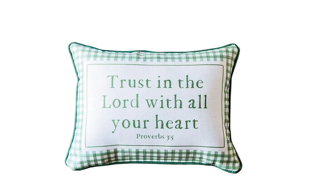 TRUST IN THE LORD GINGHAM PILLOW