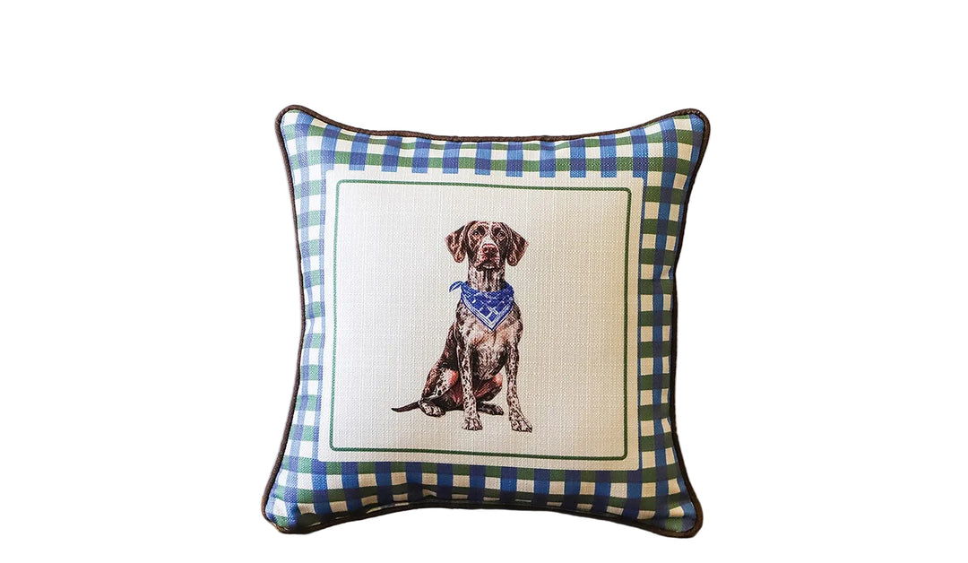 DOG GINGHAM GSP PILLOW