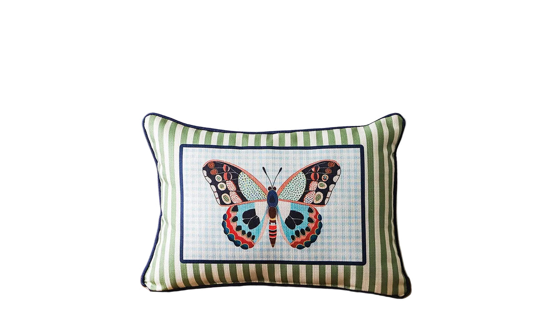 DOUBLE PATTERN BUTTERFLY PILLOW