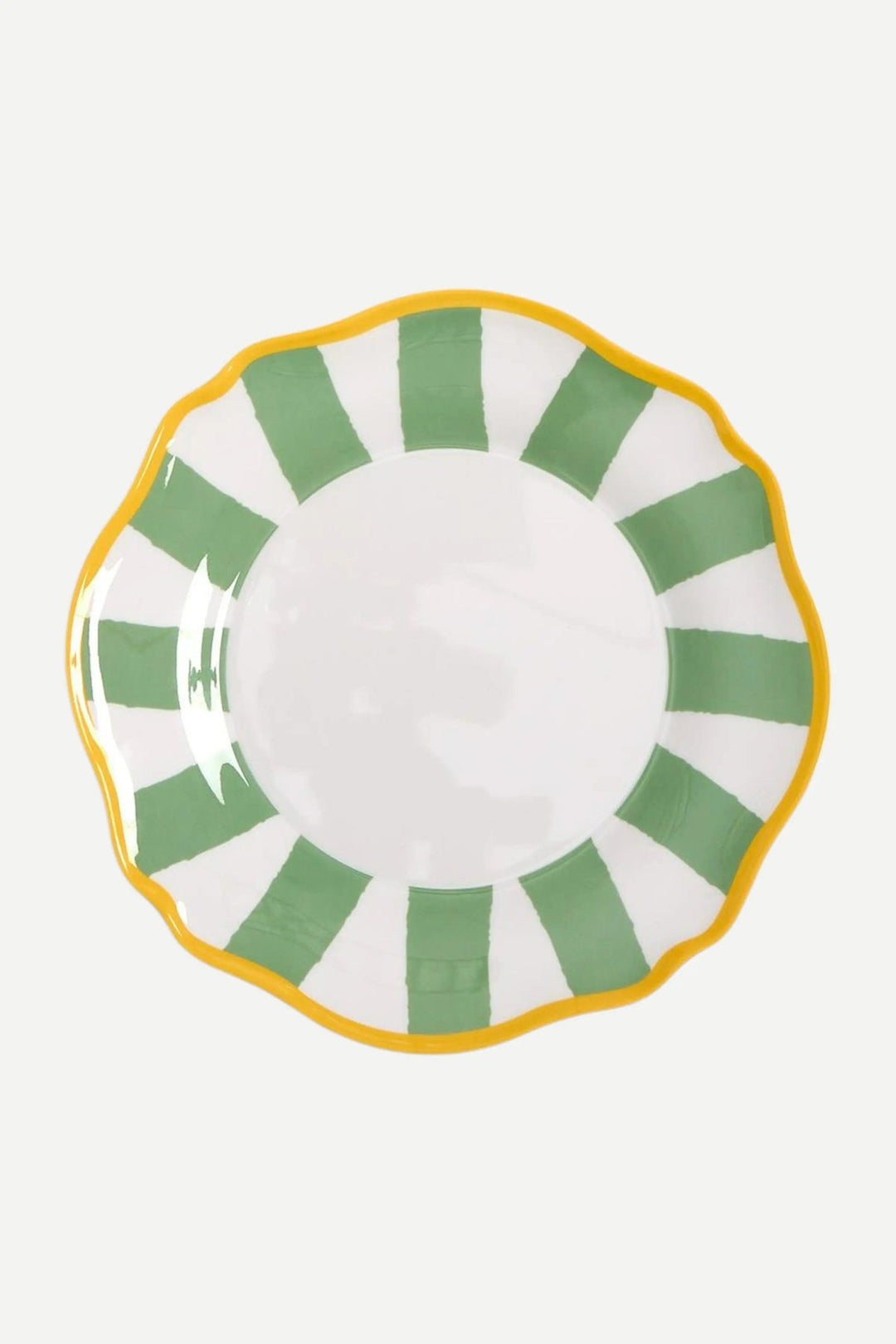Green Striped Plates