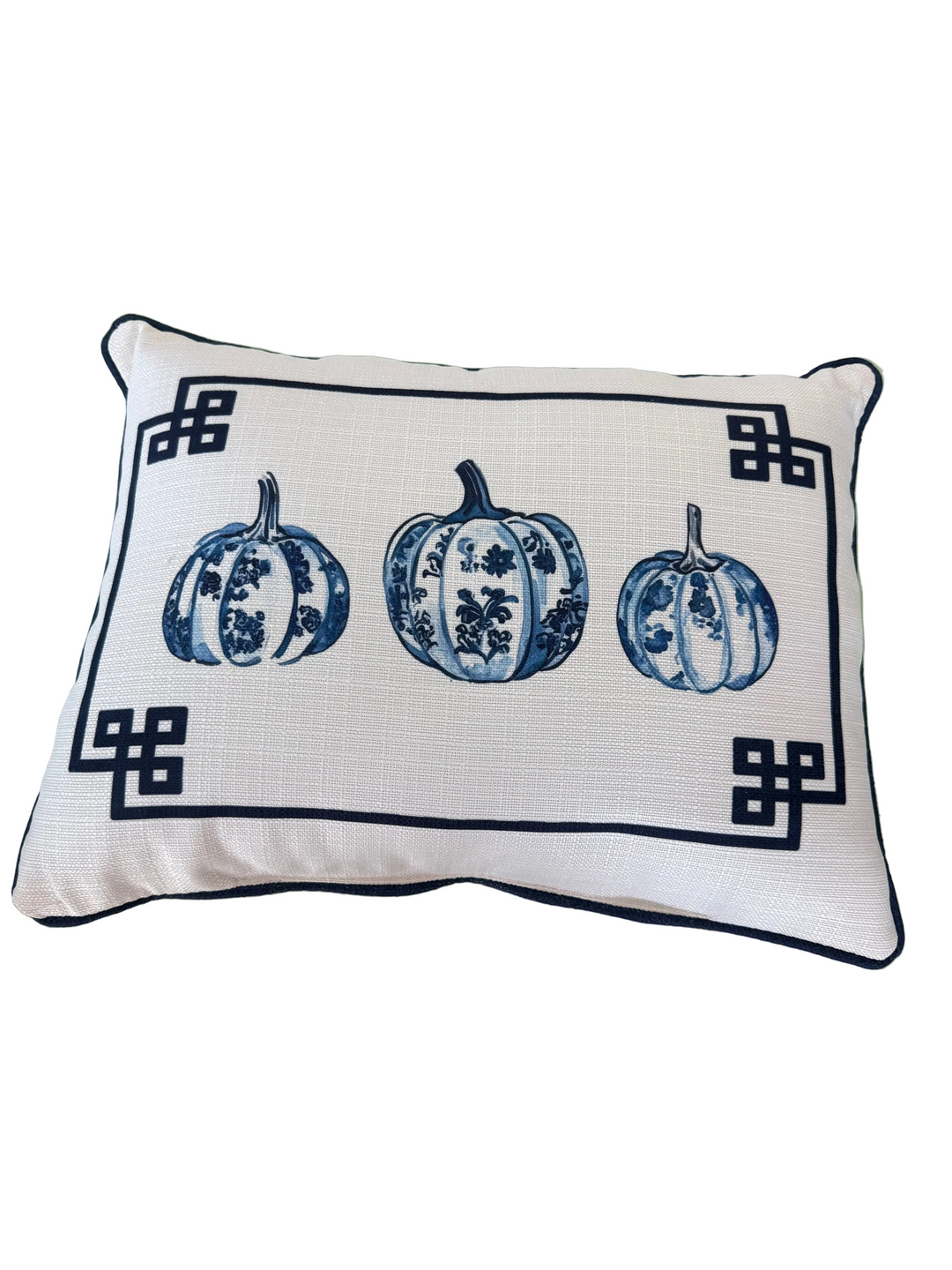 The Blue Willow Pumpkin Pillow