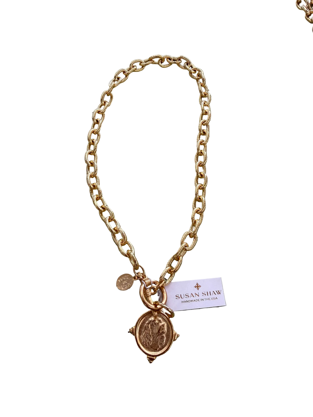 Gold Spaniel Necklace | SUSAN SHAW