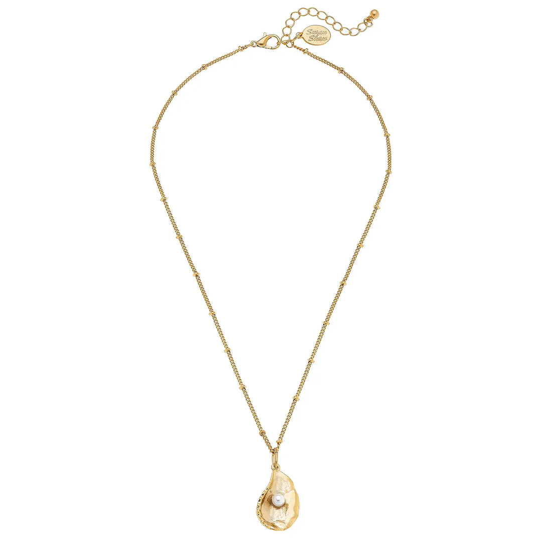 Gold Oyster and Pearl Necklace | SUSAN SHAW