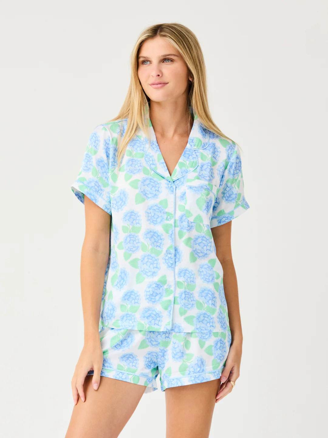 Mary Square Charlotte Hydrangea Pajama Set