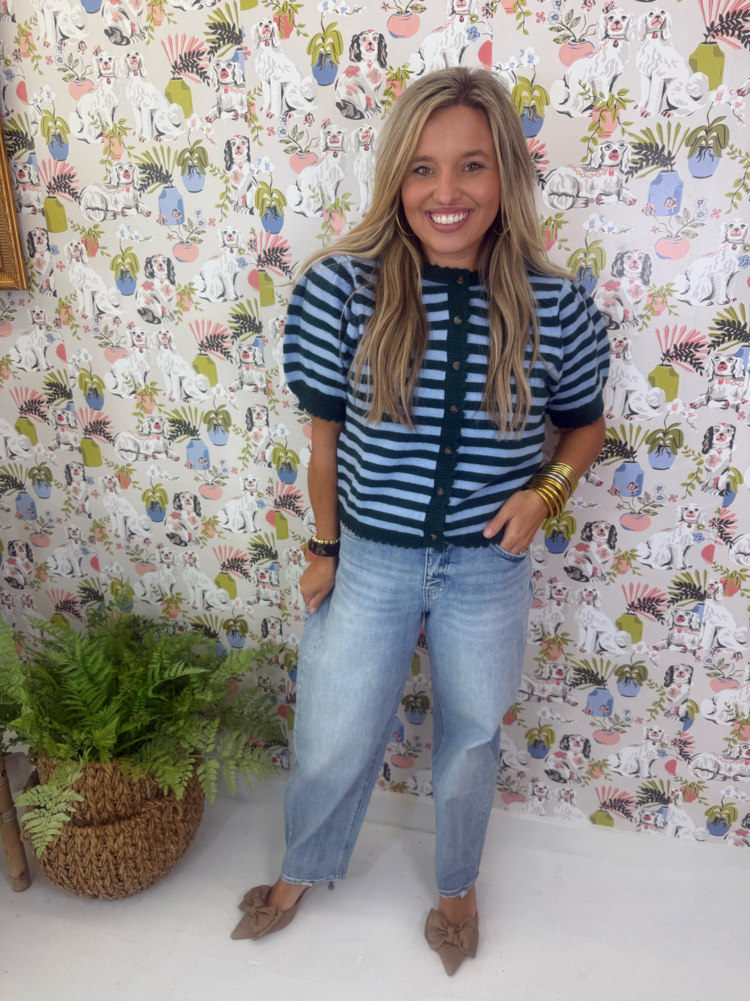 The Fairway Stripe Cardigan