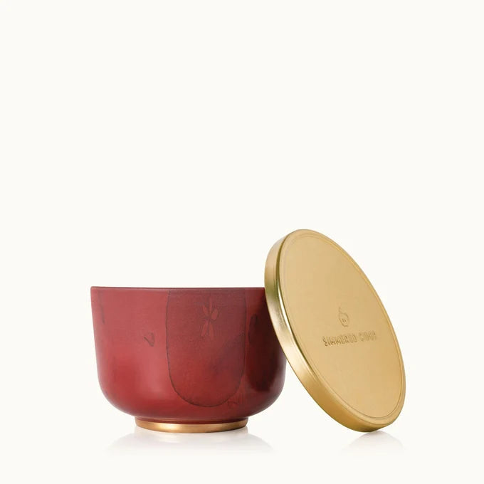 Simmered Cider Candle Tin with Gold Lid