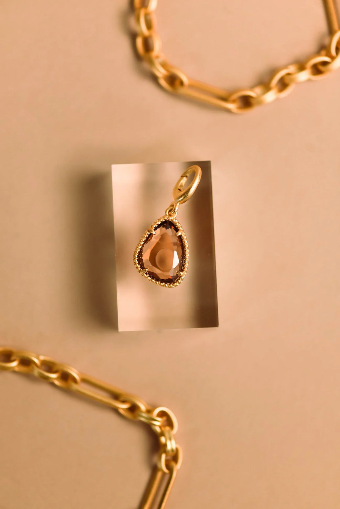 Stone Charm- Brown