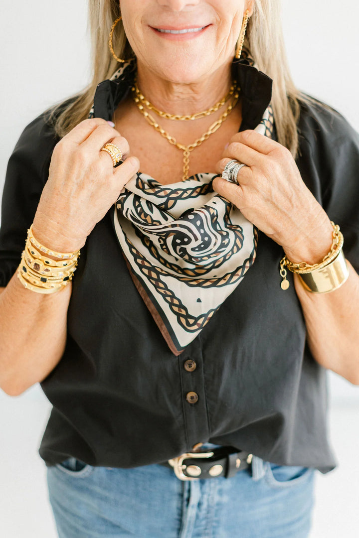 TATUM JAMES DESIGNS | Brown and Black Western Scarf
