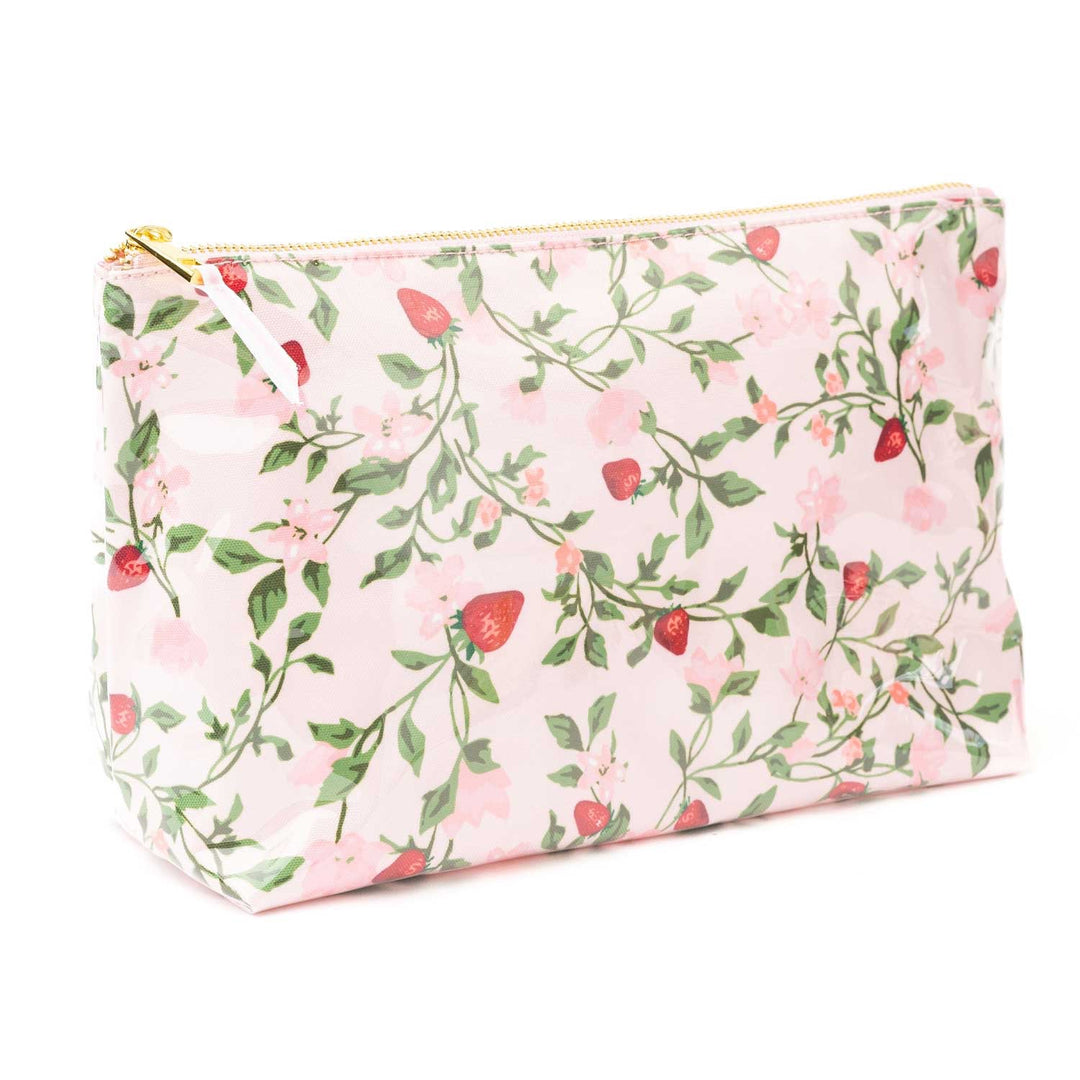 The Berry Botanical Clear Coated Travel Cosmetic Case