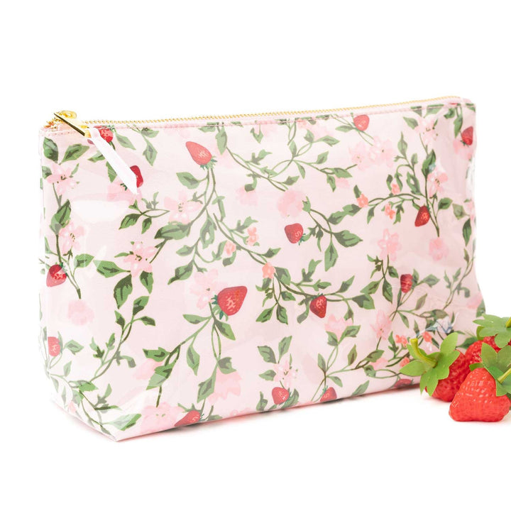 The Berry Botanical Clear Coated Travel Cosmetic Case